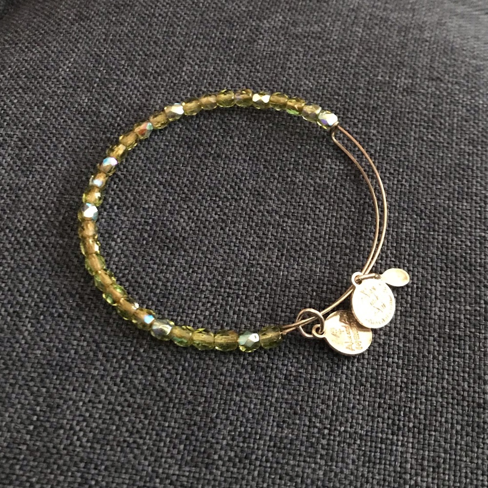 Alex & ani peridot iridescent bracelet